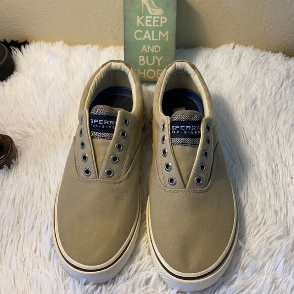 Sperry Salt Wash Sz 7.5 Chino Sneakers - Picture 1 of 14
